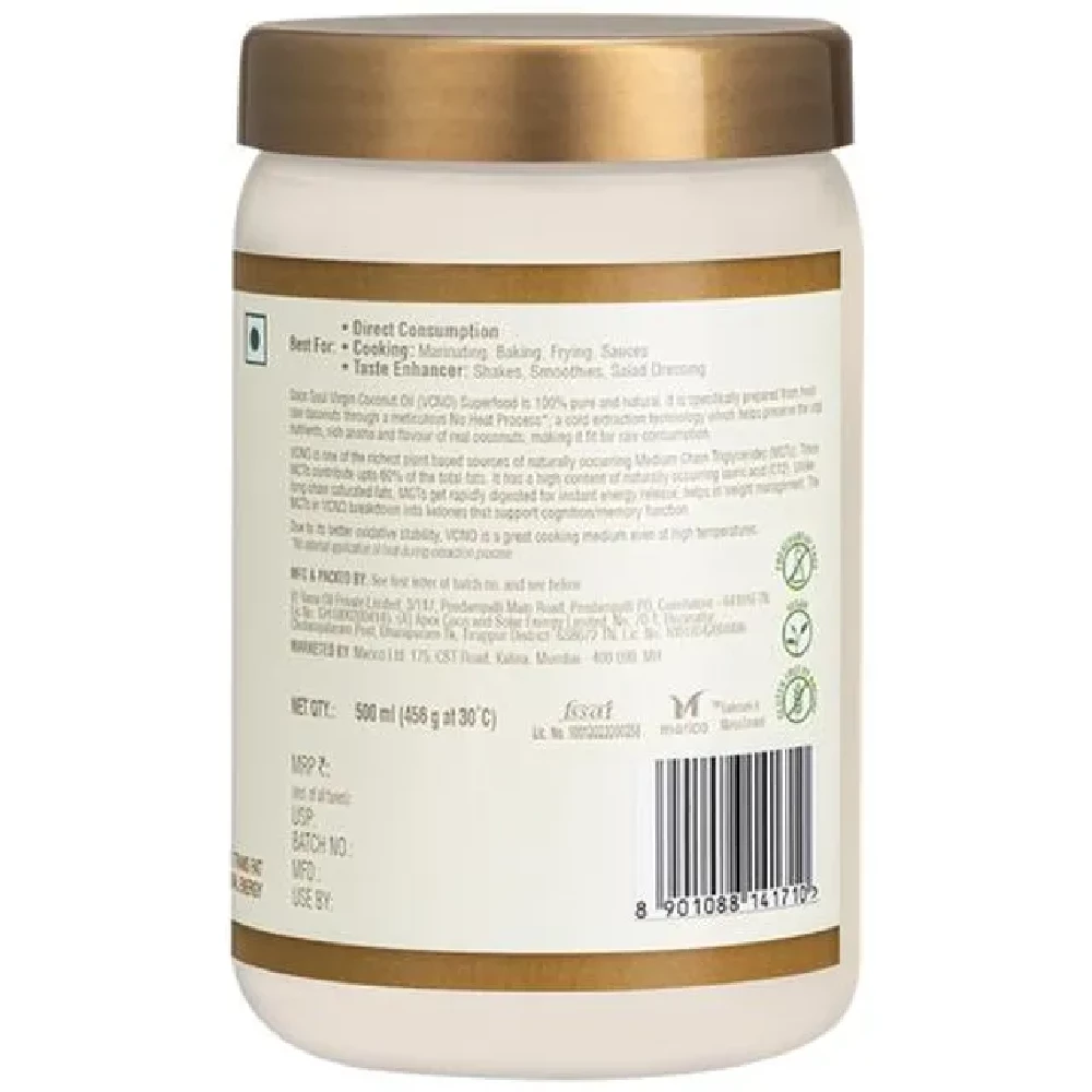 Coco Soul Cold Pressed Natural Virgin Coconut Oil, 500 ml Jar-2.webp